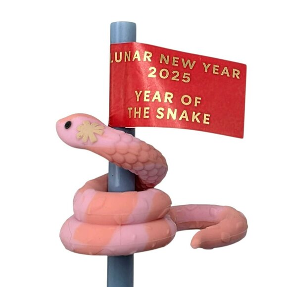 New Starbucks Cute Snake Tumbler Pastel 2025 Lunar New Year Cold Cup Mug 24oz - Picture 5 of 12